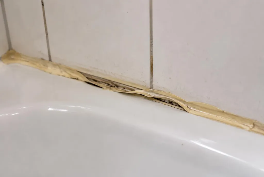 Kitbedrijf Harderwijk – loslatende kit naast het bad